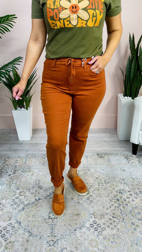 Ginger Pumpkin Solid Jeans - K1207PK