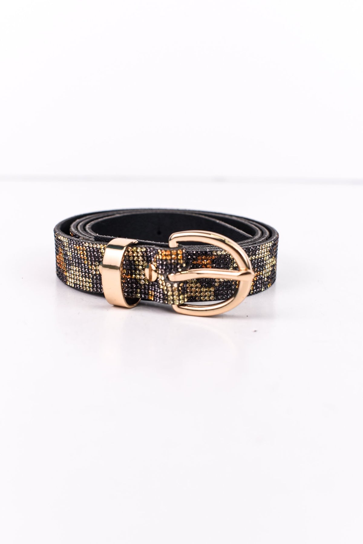 Printed/Gold Bling Belt - BLT1059LE