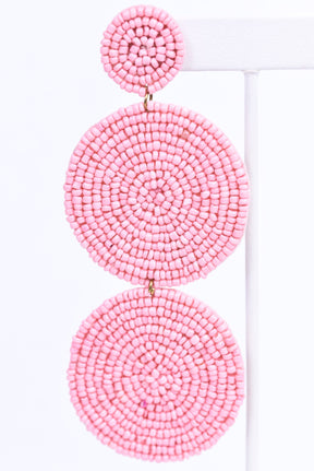 Light Pink 3-Tier Seed Bead Earrings - EAR3023LPK