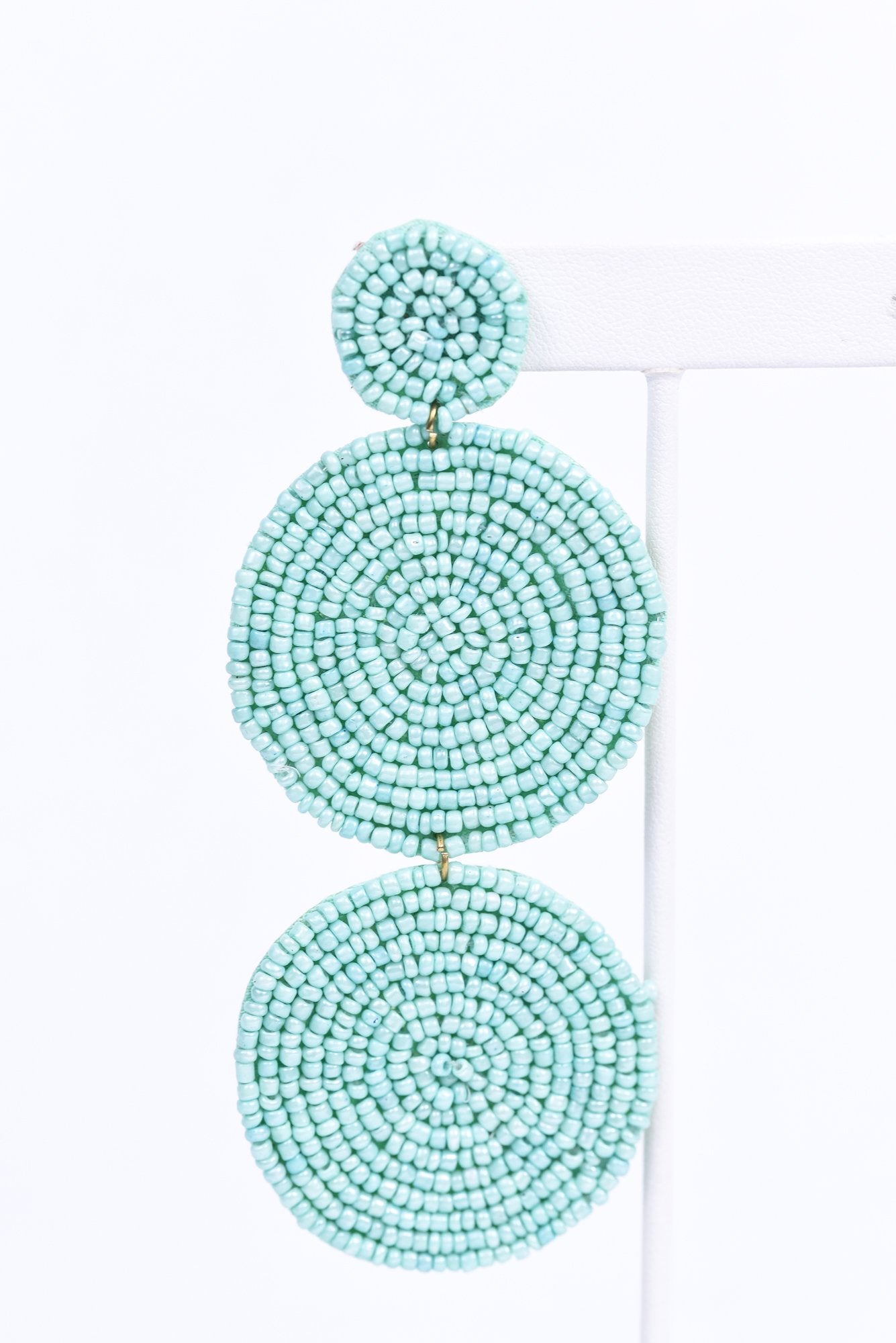 Mint 3-Tier Seed Bead Earrings - EAR3024MT