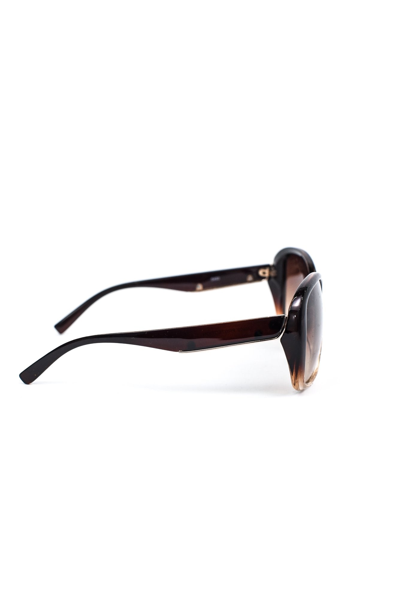 Brown/Clear Frame/Brown Lens Sunglasses - SGL267BR - FREE hard case