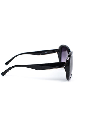 Black Frame/Black Lens Sunglasses - SGL268BK - FREE hard case