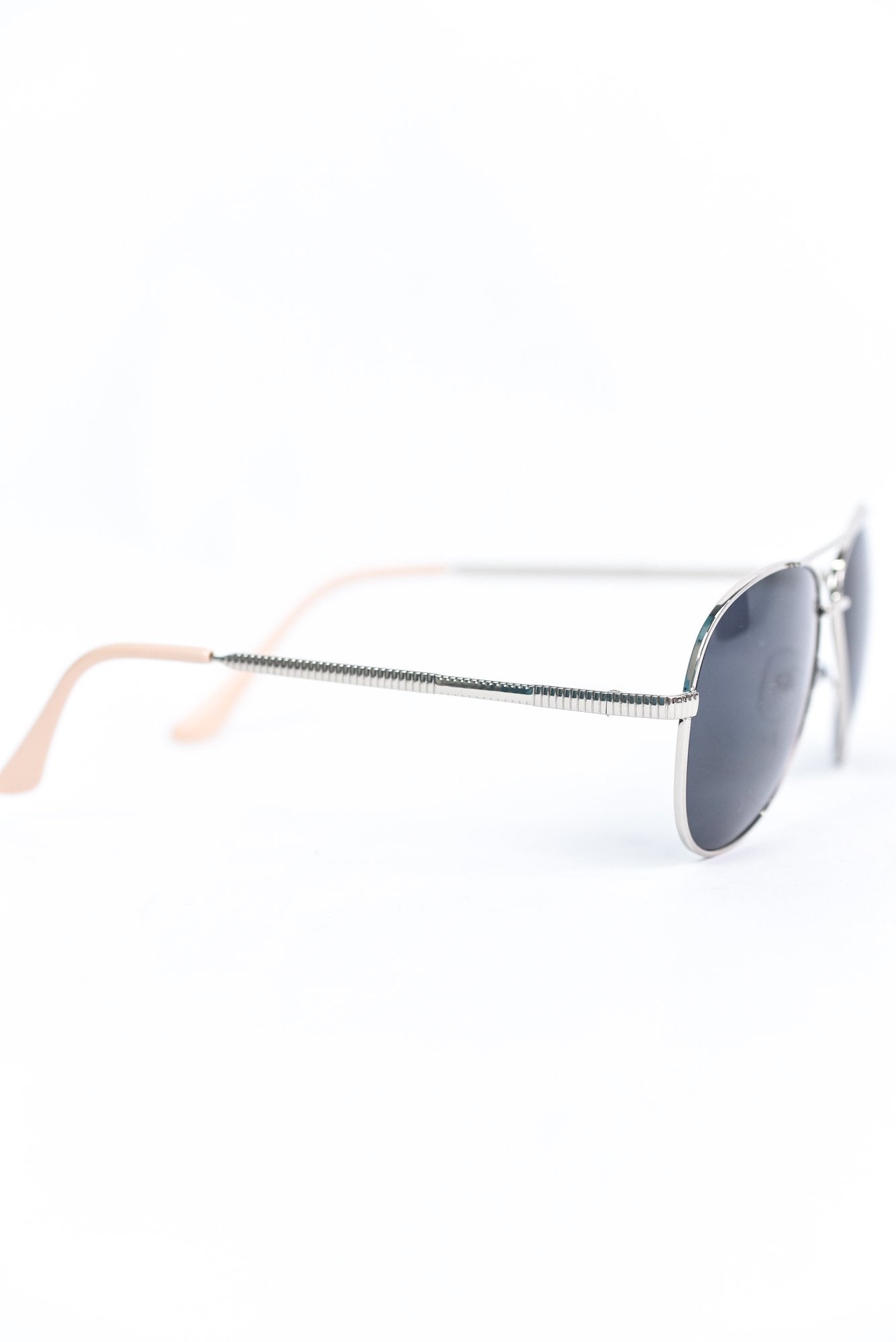 Silver Frame/Black Lens Aviator Sunglasses - SGL272SI - FREE hard case