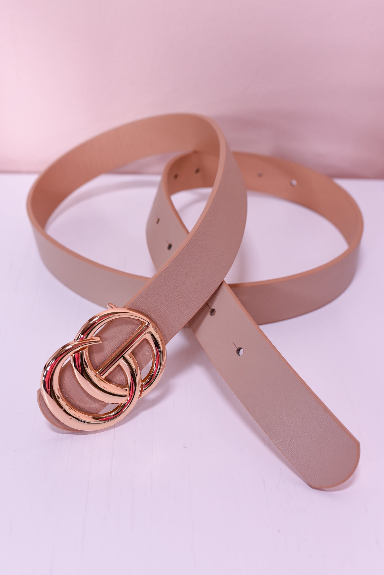 Taupe/Gold Regular Belt - BLT1214TA