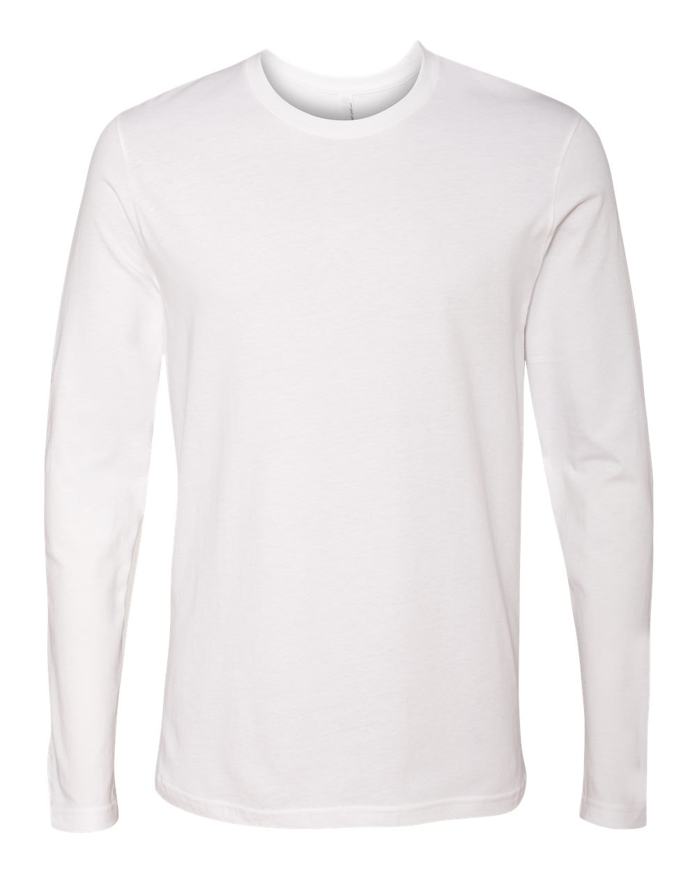 3601 WHITE COTTON LONG SLEEVE CREW