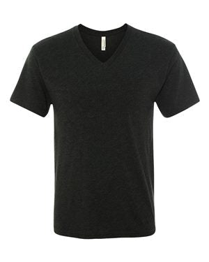 6040 VINTAGE BLACK TRIBLEND V NECK