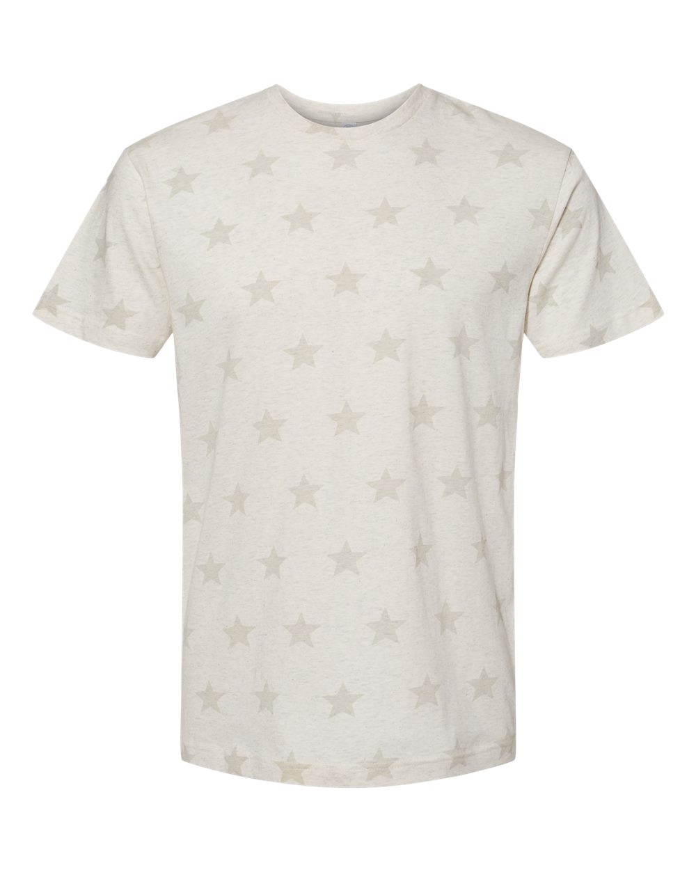 3929 NATURAL HEATHER STAR PRINT TEE