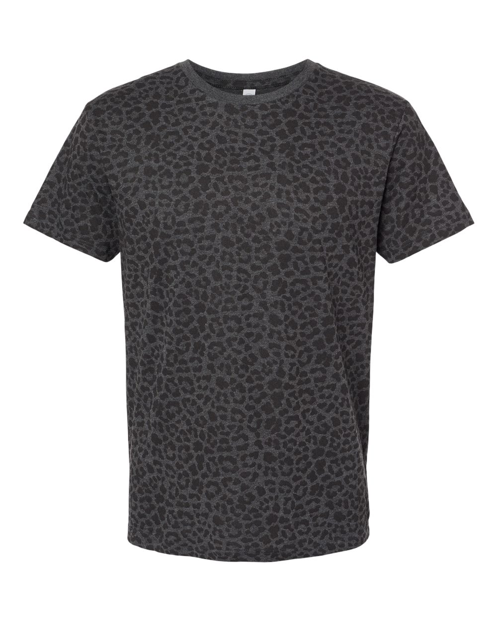 6901 Black Leopard Fine Jersey Tee