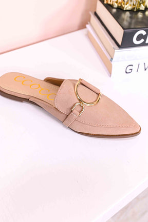 Staring At The Sunset Blush/Gold Slip On Shoes - SHO2458BS