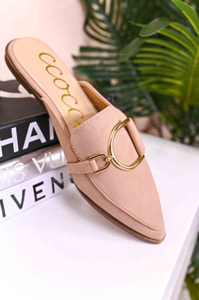 Staring At The Sunset Blush/Gold Slip On Shoes - SHO2458BS