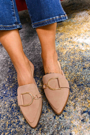 Staring At The Sunset Blush/Gold Slip On Shoes - SHO2458BS