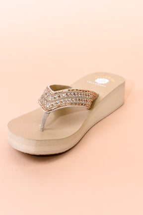 Vacation Calls Taupe Bling Sandals - SHO2250TA