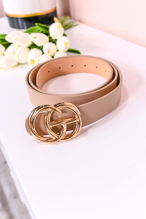 Taupe/Gold Extended Belt - BLT1225TA