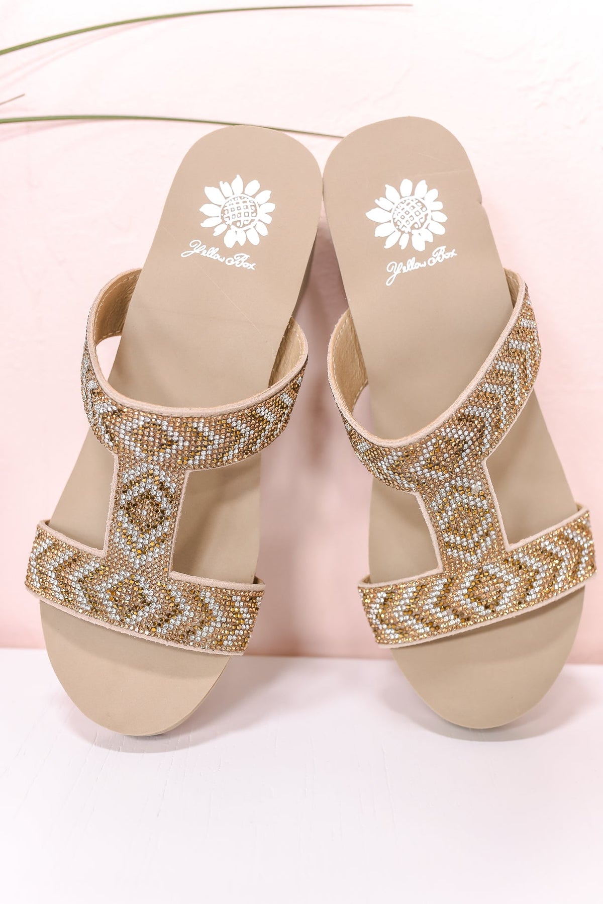 Bling My Way Taupe/Gold/Silver Bling Sandals - SHO2317TA