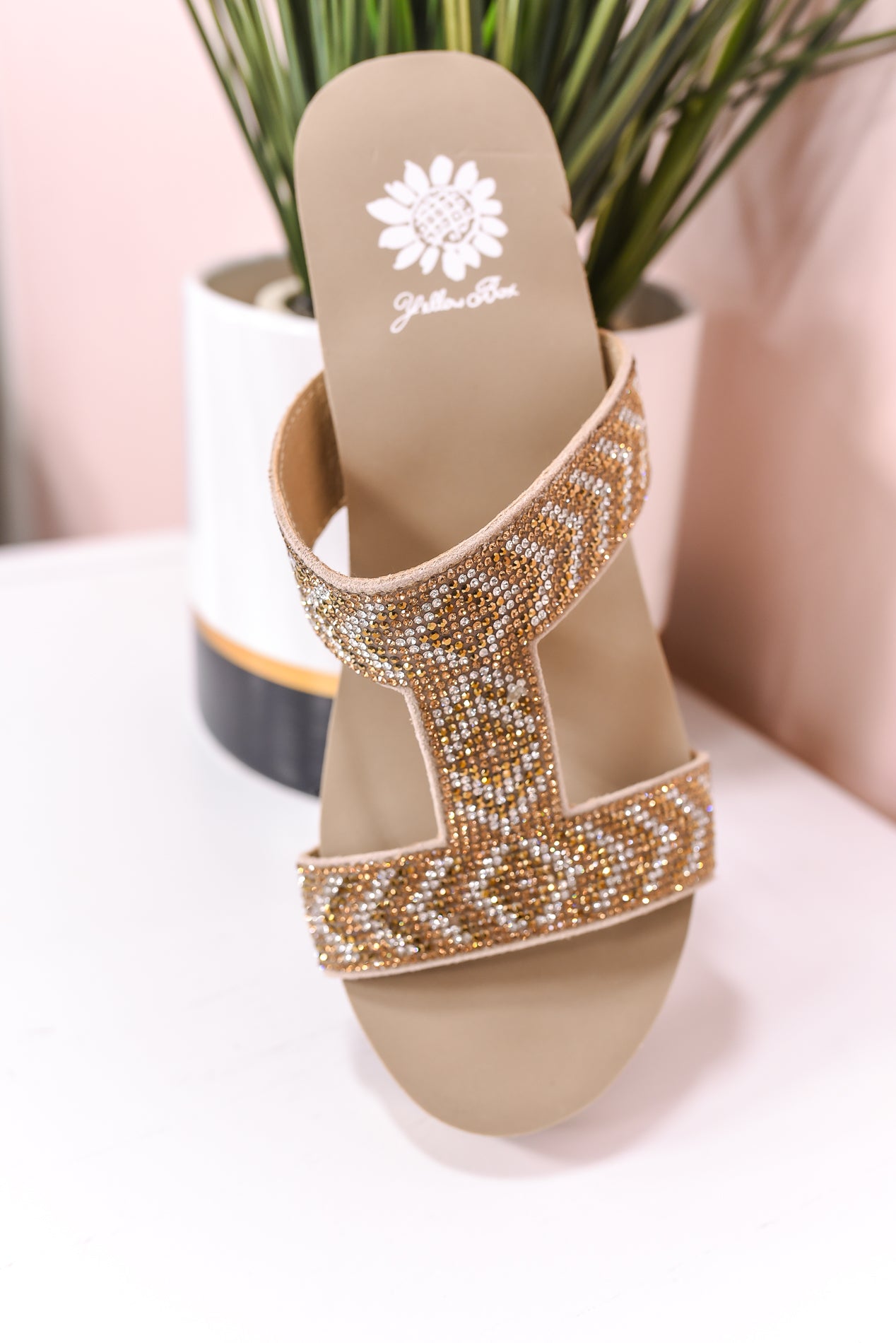 Bling My Way Taupe/Gold/Silver Bling Sandals - SHO2317TA