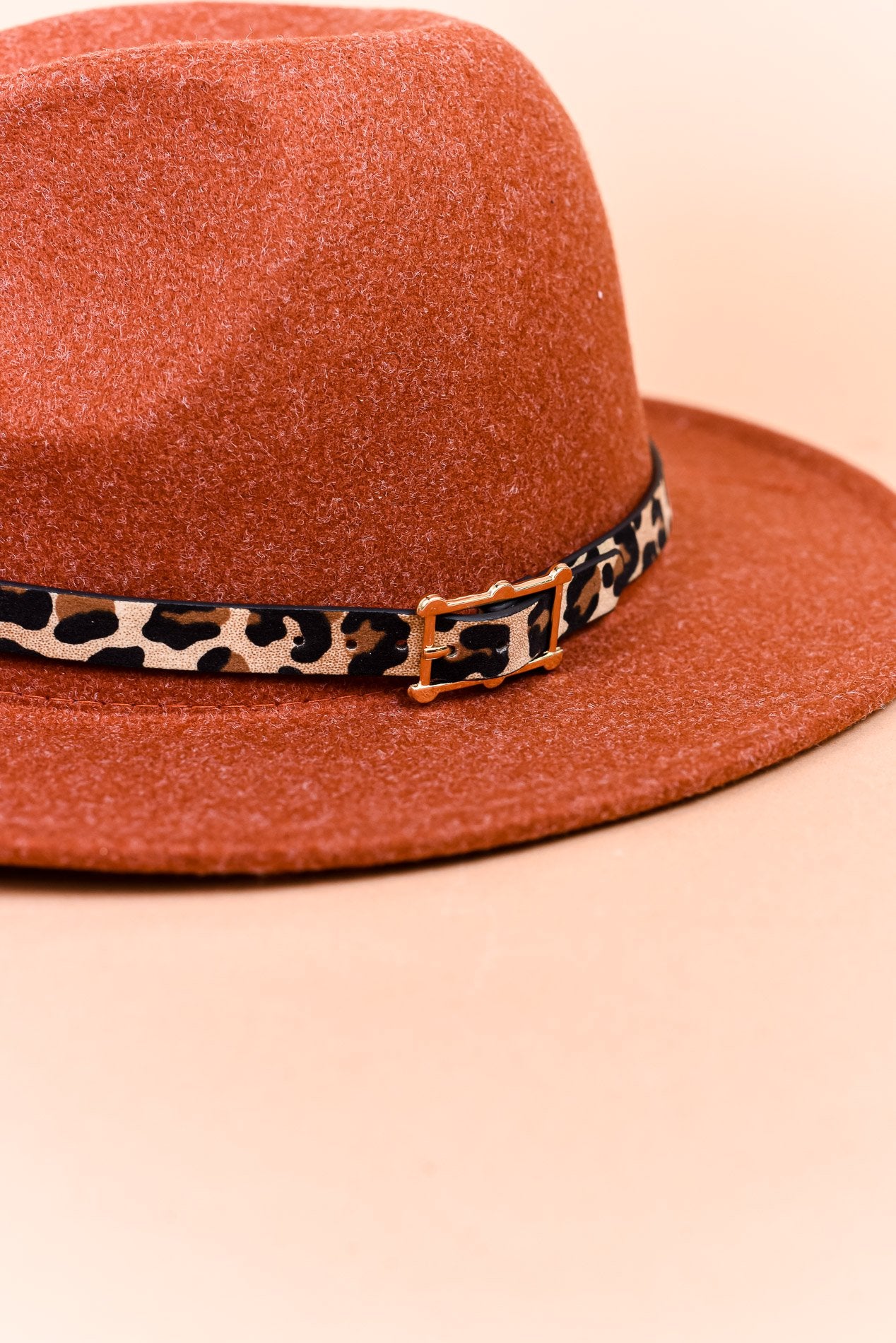 Brick Fedora With Band - HAT1307BR