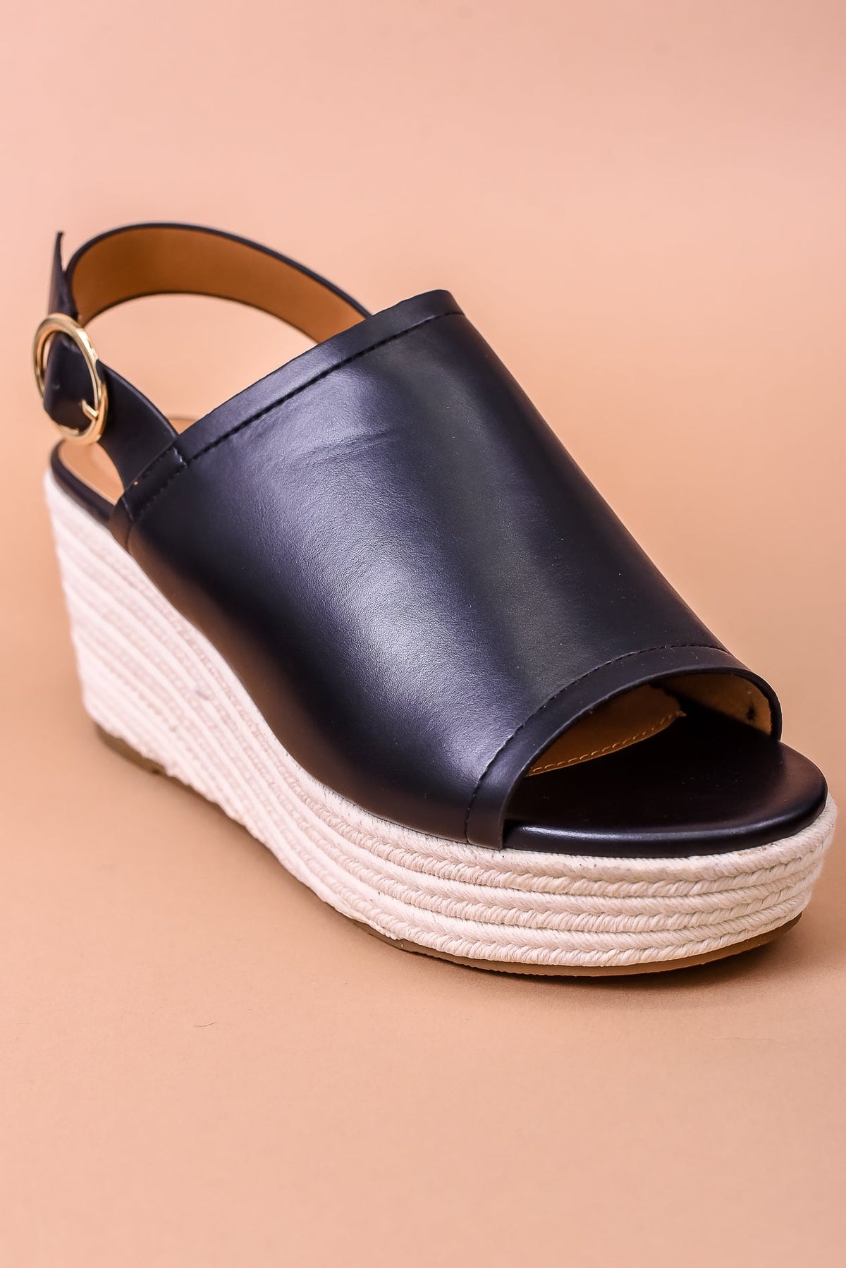 Sweet As Can Be Black Espadrille Wedges - SHO2256BK