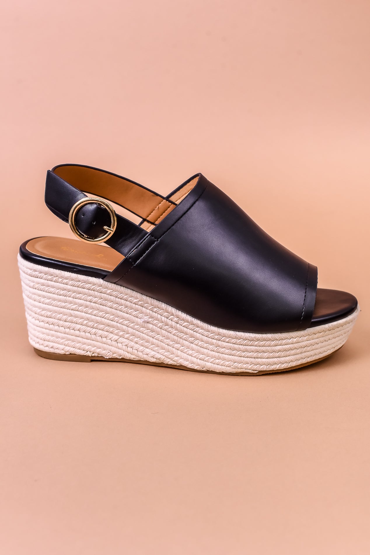 Sweet As Can Be Black Espadrille Wedges - SHO2256BK