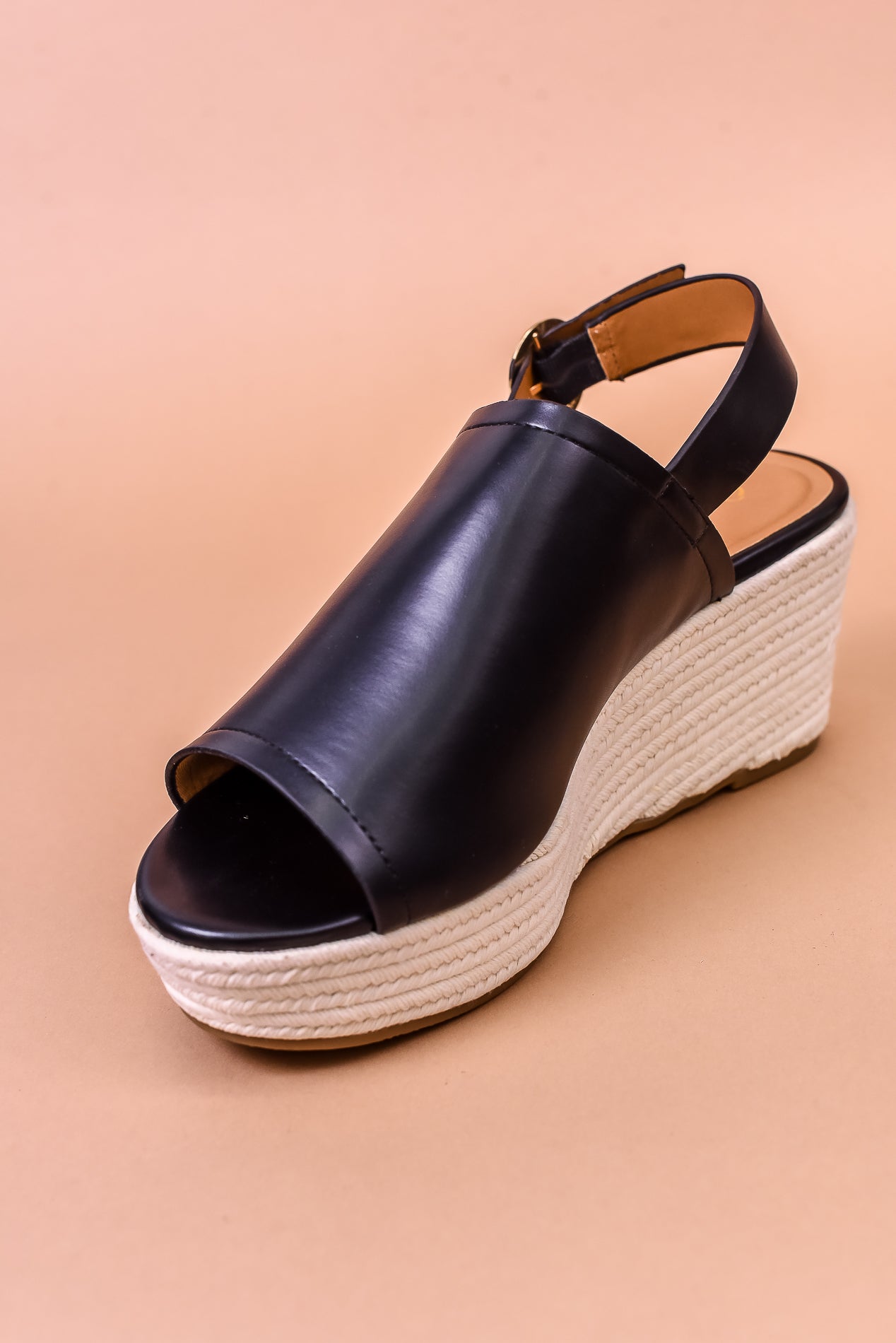 Sweet As Can Be Black Espadrille Wedges - SHO2256BK