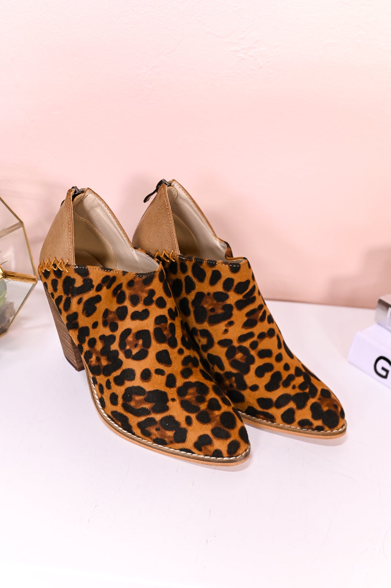 Career Goals Camel Printed Booties - SHO2414CA