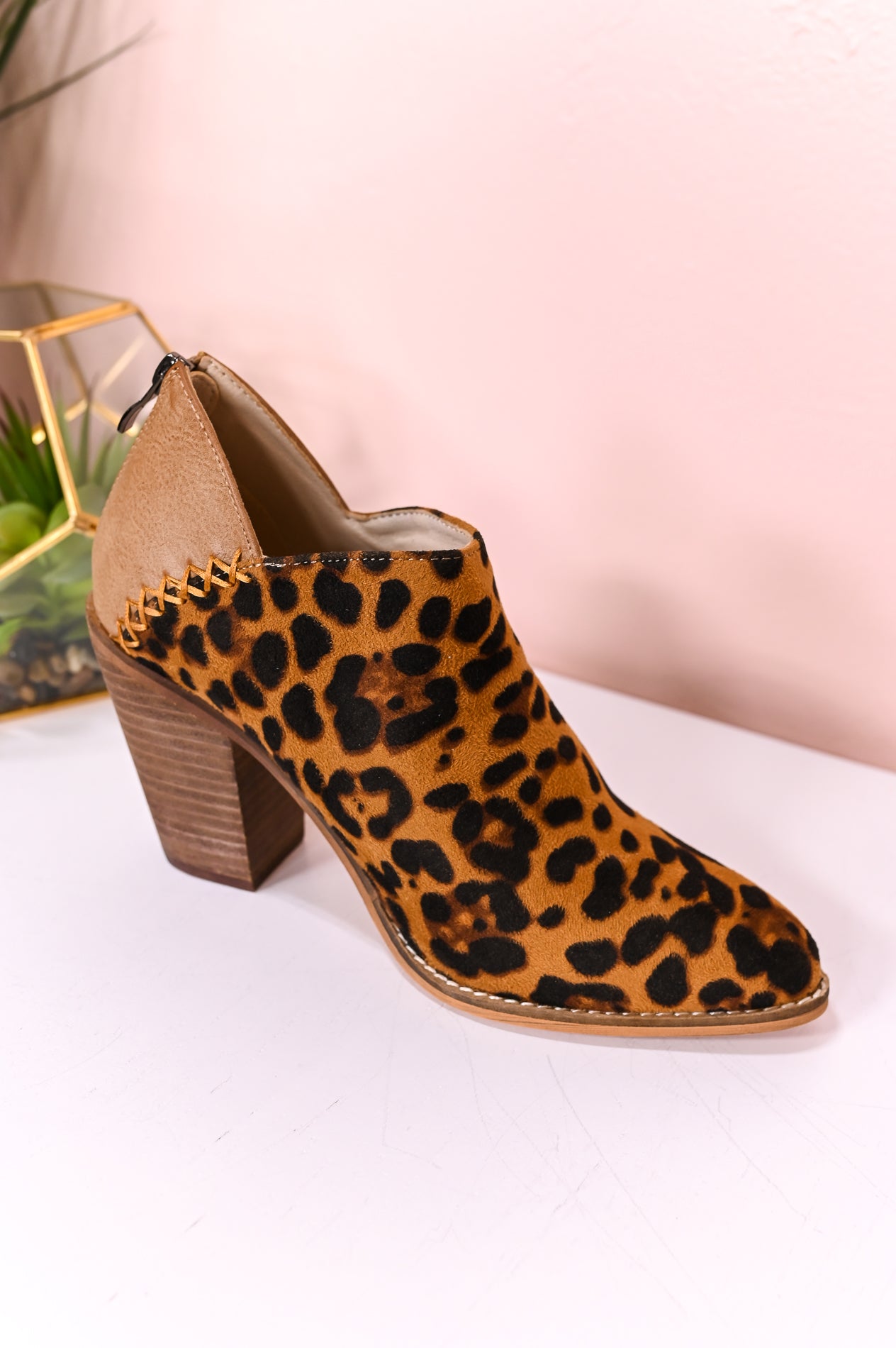 Career Goals Camel Printed Booties - SHO2414CA