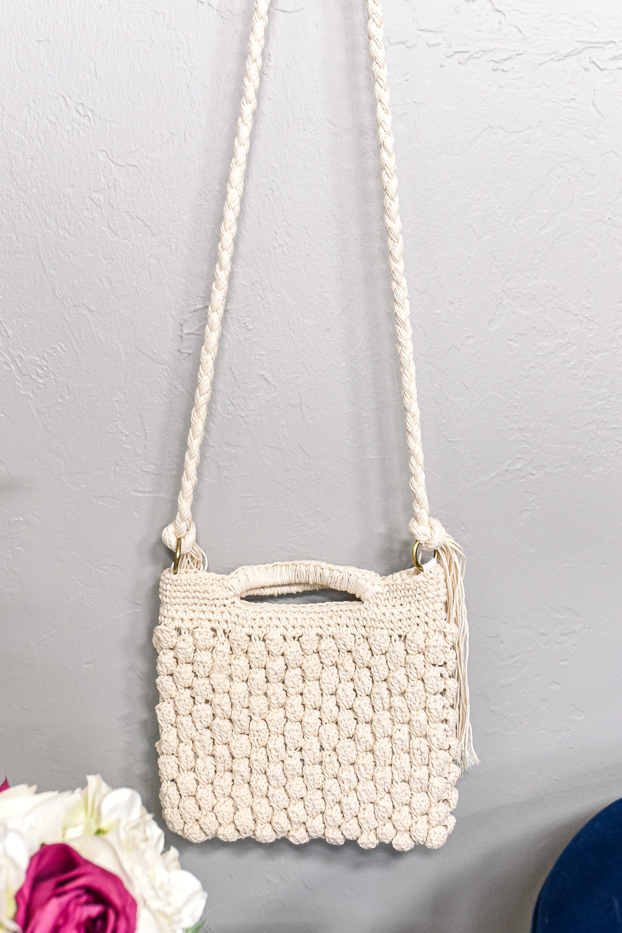 Miss Country Girl Ivory Crochet Bag - BAG1701IV