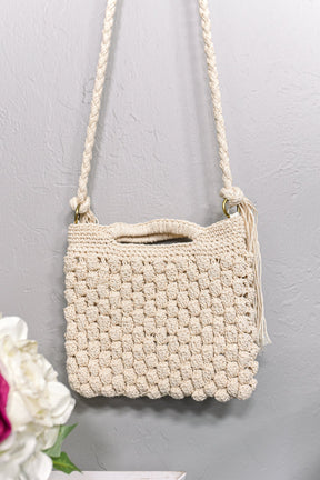 Miss Country Girl Ivory Crochet Bag - BAG1701IV