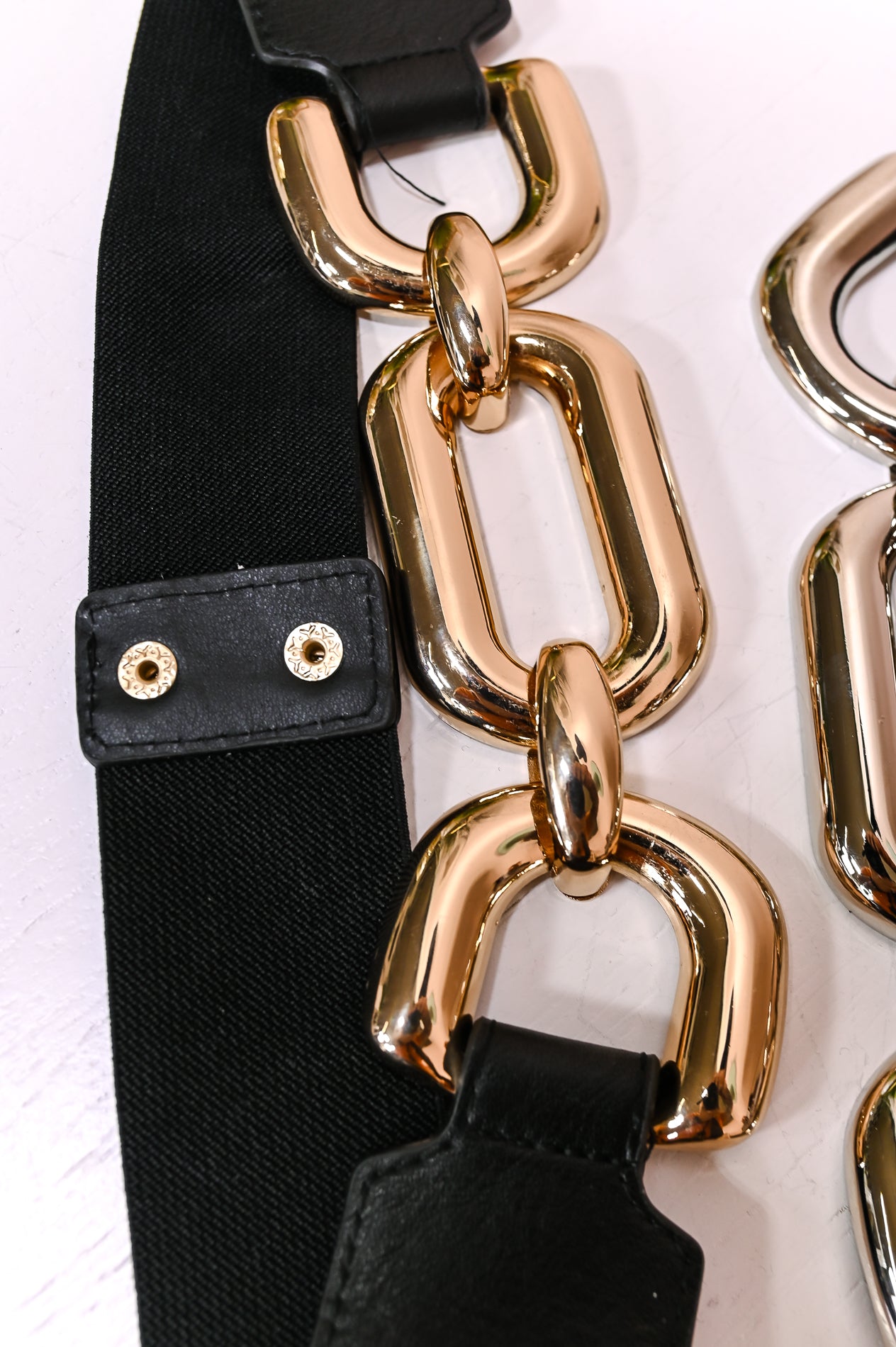 Gold/Black/Silver Chain Link Belt - BLT1251