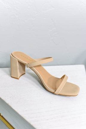 Making My Rounds Nude Slip On Heels - SHO2329NU