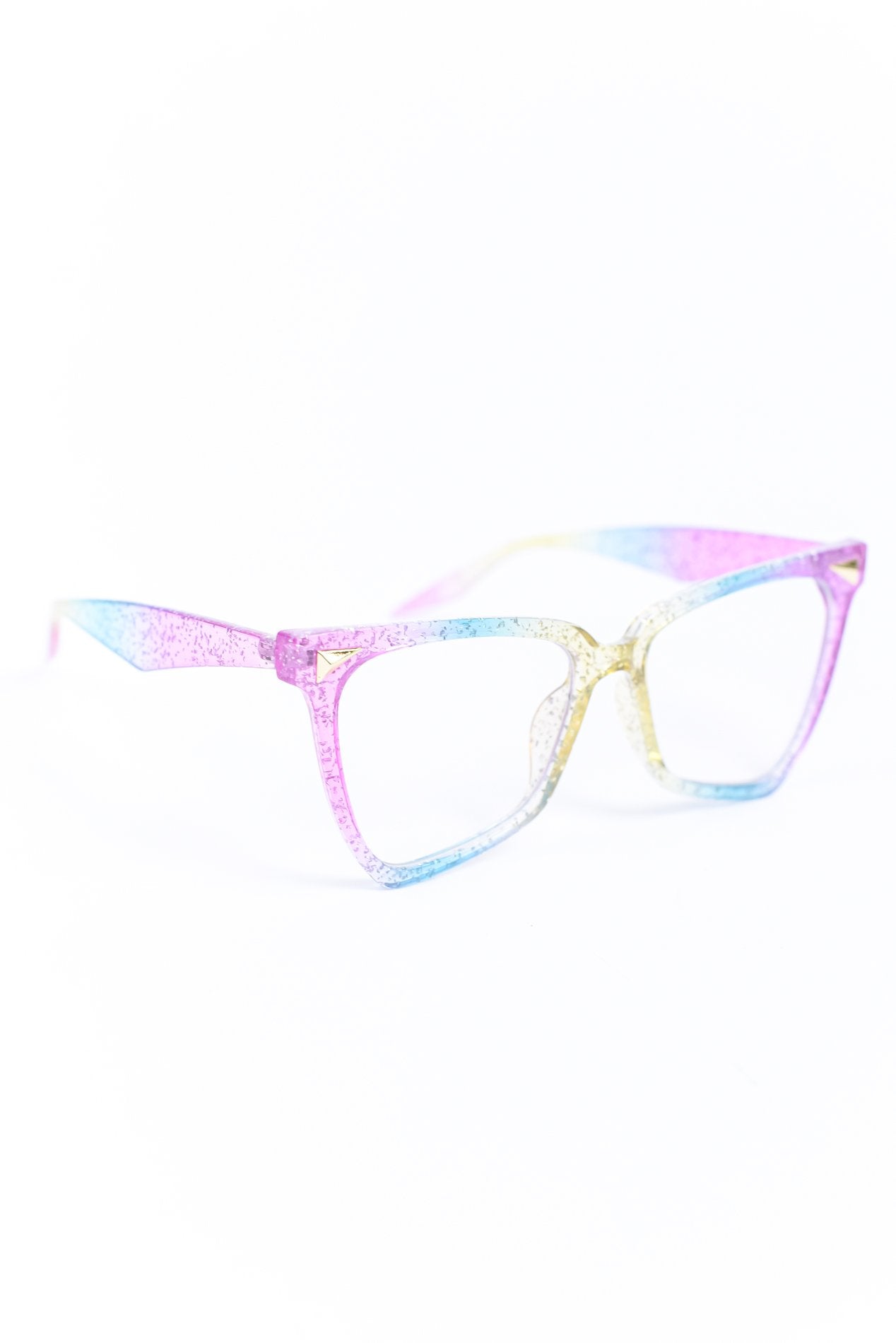 Rainbow Glitter Blue Light Glasses - BLG001RW - FREE Black Case