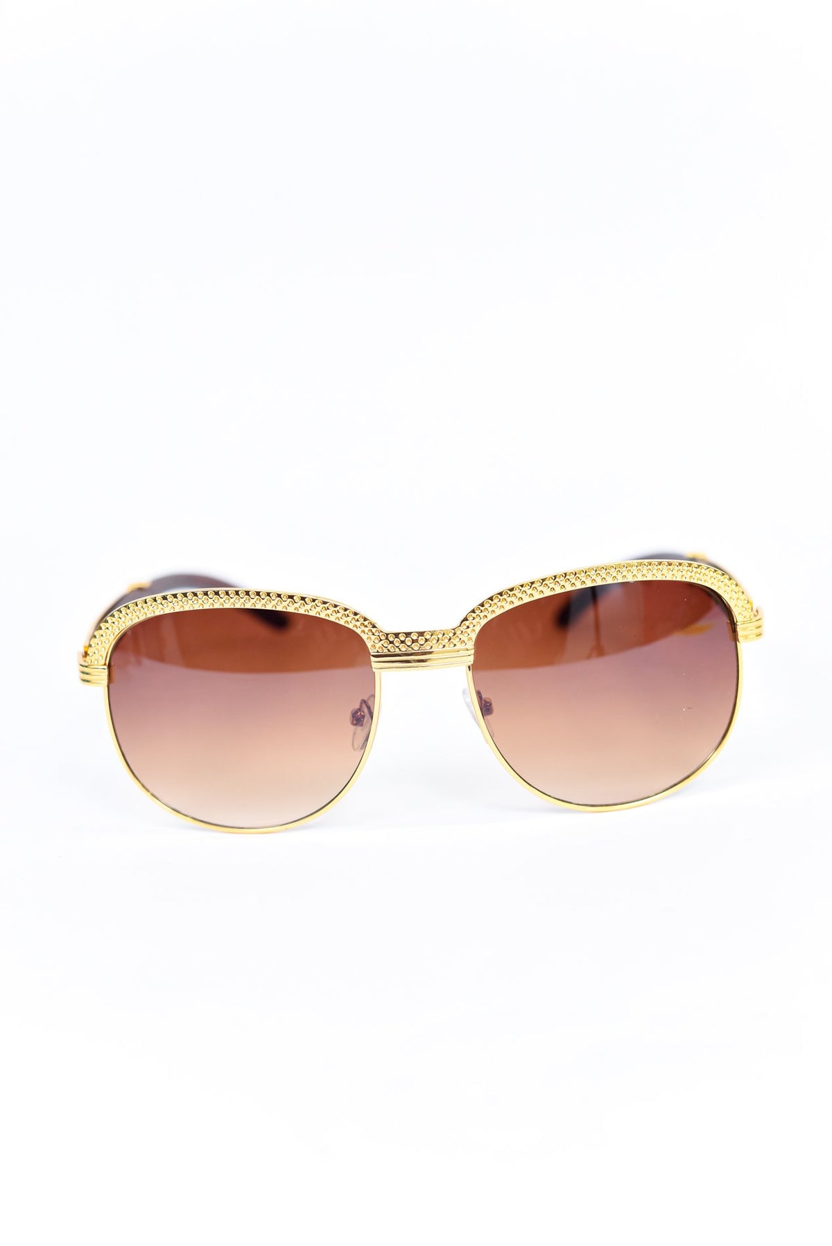 Gold Frame/Brown Ombre Lens Sunglasses - SGL297BR