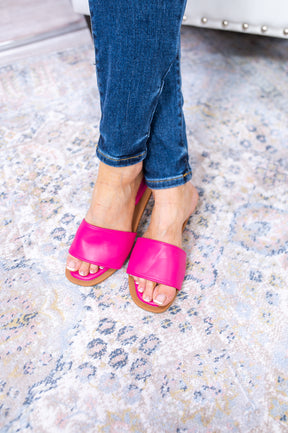 Somewhere Sunny Fuchsia Slip-On Sandals - SHO2546FU