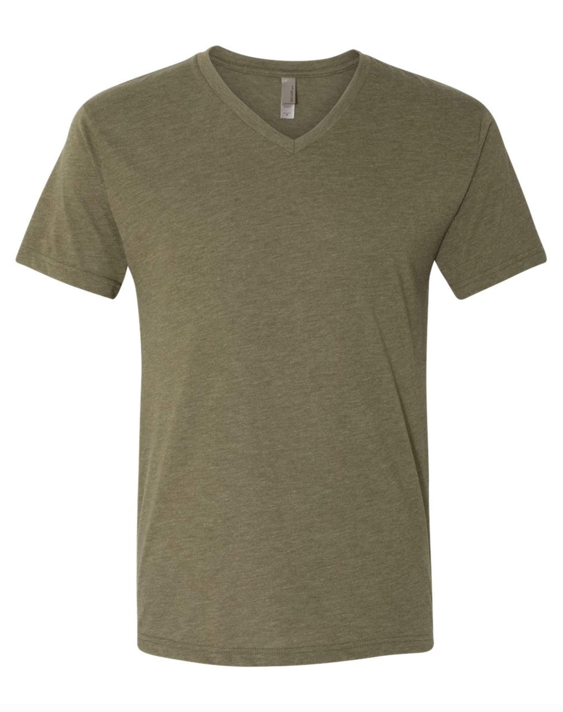 6040 MILITARY GREEN TRIBLEND V NECK